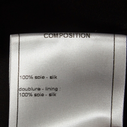Pre Owned Chanel White Printed Silk Zip Front Maxi Skirt L