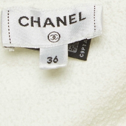 Chanel Black & White Logo Detail Terry Sleeveless Playsuit S
