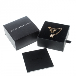 Chanel Comete Star Diamond And Yellow Gold Pendant Necklace