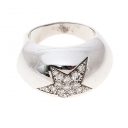 Chanel Comète Boule Diamond 18K White Gold Ring