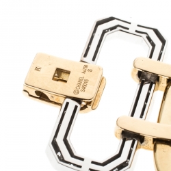 Chanel Première Diamond Onyx & 18K Yellow Gold Chain Link Bracelet