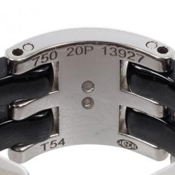 Chanel Ultra Diamond and Black Ceramic Ring Size 54