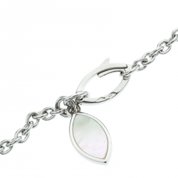 Chanel Pétales de Camélia Cultured Pearl Mother of Pearl & Diamond 18k White Gold Long Necklace