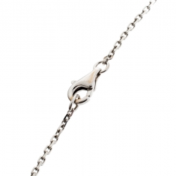 Chanel Fil De Camelia Diamond 18k White Gold Pendant Necklace 