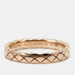 Chanel Coco Crush 18k Rose Gold Ring Size 54