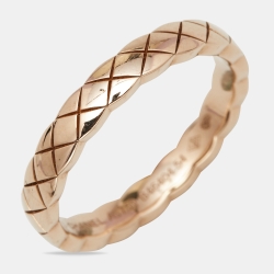 Chanel Coco Crush 18k Rose Gold Ring Size 54