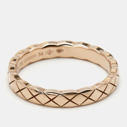 Chanel Coco Crush 18k Rose Gold Ring Size 54