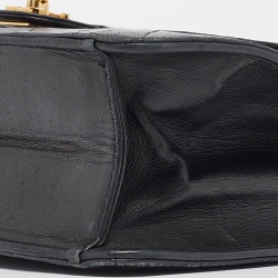 Pre Owned Chanel Black Quilted Leather CC Flap Bag
