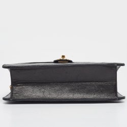 Pre Owned Chanel Black Quilted Leather CC Flap Bag