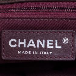 Pre Owned Chanel Choco Brown Iridescent Leather Classic Flap Bag