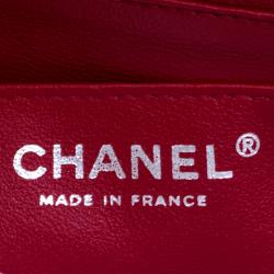 Pre Owned Chanel Red Quilted Leather Maxi Classic Single Flap Bag
