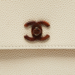 مملوكة مسبقًا Chanel Ivory Caviar Leather Vintage Kelly Bag