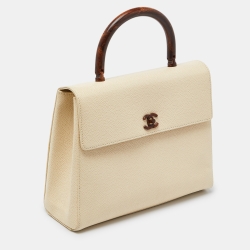 مملوكة مسبقًا Chanel Ivory Caviar Leather Vintage Kelly Bag