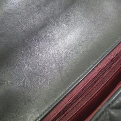 Pre Owned Chanel Black Lambskin Top Handle Flap Bag