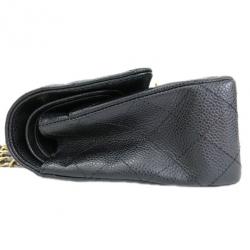 مملوكة مسبقًا Chanel Black Caviar Douple Flap Shoulder Bag