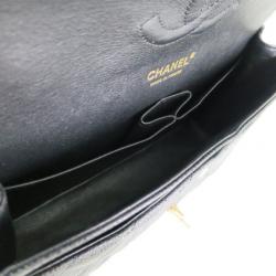 مملوكة مسبقًا Chanel Black Caviar Douple Flap Shoulder Bag