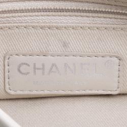 Pre Owned حقيبة شانيل أب إن ذا إير قلاب كلاسيك جلد مخرمة بيج فاتحة