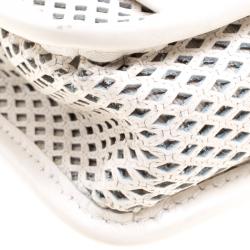 Pre Owned حقيبة شانيل أب إن ذا إير قلاب كلاسيك جلد مخرمة بيج فاتحة