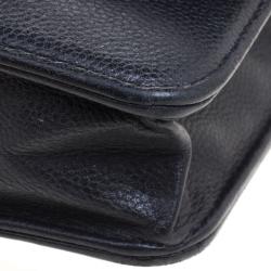 Chanel Black Caviar Leather Sevruga Wallet on Chain