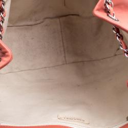 Pre Owned Chanel Vermilion Ultra Soft Leather Sensual Shopping Hobo