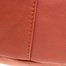Pre Owned Chanel Vermilion Ultra Soft Leather Sensual Shopping Hobo