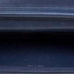 Pre Owned حقيبة كلتش شانيل بوي WOC جلد مبطن أزرق داكن