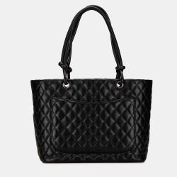 Pre Owned Chanel Large Lambskin Cambon Ligne Tote