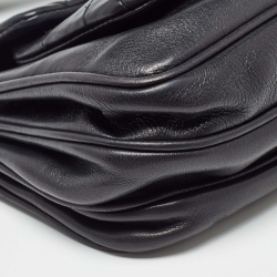 مملوكة مسبقًا Chanel Black Quilted Leather Mademoiselle Lock Accordion Flap Bag