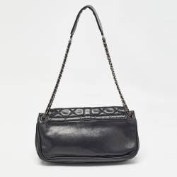 مملوكة مسبقًا Chanel Black Quilted Leather Mademoiselle Lock Accordion Flap Bag
