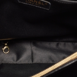 Pre Owned Chanel Black Quilted Caviar Leather Grand Shopping Tote