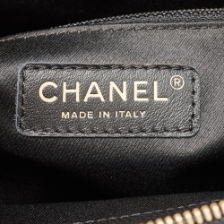 Pre Owned Chanel Black Quilted Caviar Leather Grand Shopping Tote