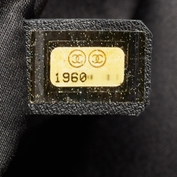 Pre Owned Chanel Black Quilted Caviar Leather Grand Shopping Tote