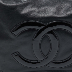 Pre Owned Chanel Black Leather CC Modern Chain Hobo