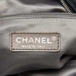 Pre Owned Chanel Black Leather CC Modern Chain Hobo