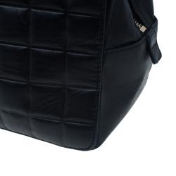 Pre Owned حقيبة شانيل شوكيليت بار جلد أسود بيتيت شوبر