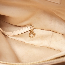 Pre Owned Chanel Beige Quilted Caviar Leather GST Shopper Tote