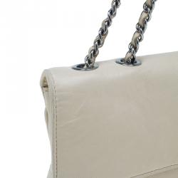 Pre Owned Chanel Beige Leather Duchess Shoulder Bag