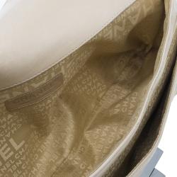 Pre Owned Chanel Beige Leather Duchess Shoulder Bag