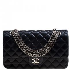 Chanel Black Quilted Leather Medium Bijoux Chain Classic Double Flap Bag  Chanel | TLC