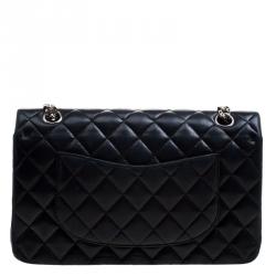 مملوكة مسبقًا Chanel Black Quilted Leather Medium Bijoux Chain Classic Double Flap Bag