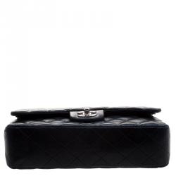 مملوكة مسبقًا Chanel Black Quilted Leather Medium Bijoux Chain Classic Double Flap Bag