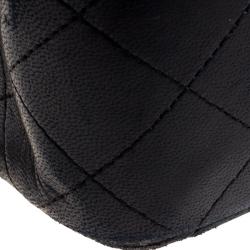 مملوكة مسبقًا Chanel Black Quilted Leather Medium Bijoux Chain Classic Double Flap Bag