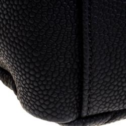 Pre Owned Chanel Matte Black Quilted Leather Classic Flap Top Handle Bag