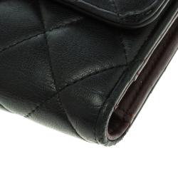 Chanel Black Quilted Leather Classic Flap Wallet