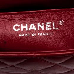 مملوكة مسبقًا Chanel Red Quilted Leather Mini Square Classic Flap Bag