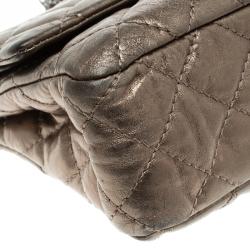 Pre Owned حقيبة شانيل قلاب 226 كلاسيك 2.55 ريإيشو جلد مبطنة ذهبية