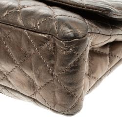 Pre Owned حقيبة شانيل قلاب 226 كلاسيك 2.55 ريإيشو جلد مبطنة ذهبية