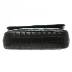 Pre Owned حقيبة شانيل كلاسيك جلد أسود منقوش صغيرة بقلاب