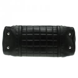 Pre Owned Chanel Black Caviar Leather Mini Bowling Bag