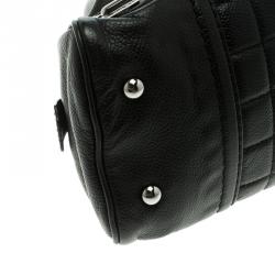 Pre Owned Chanel Black Caviar Leather Mini Bowling Bag